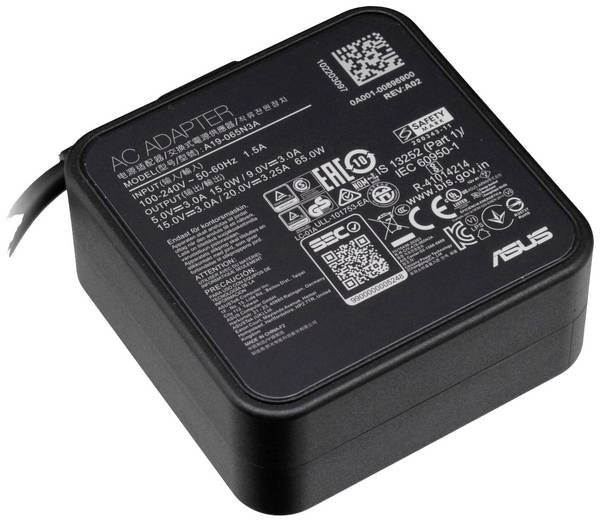 Asus USB-C NT65CA USB Ladegerät 65 W 1x USB-C® USB PD Schwarz Innenbereich USB Power Delivery (USB-PD)