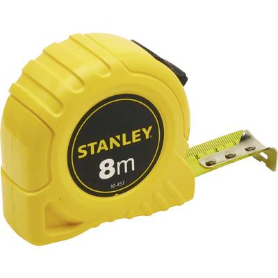 Gelbes Maßband mit der Aufschrift 'STANLEY 8m'.