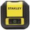 Level-Box von Stanley mit gelbem Gehäuse und zwei Schaltern auf der Vorderseite, darunter ein Ein-/Ausschalter.