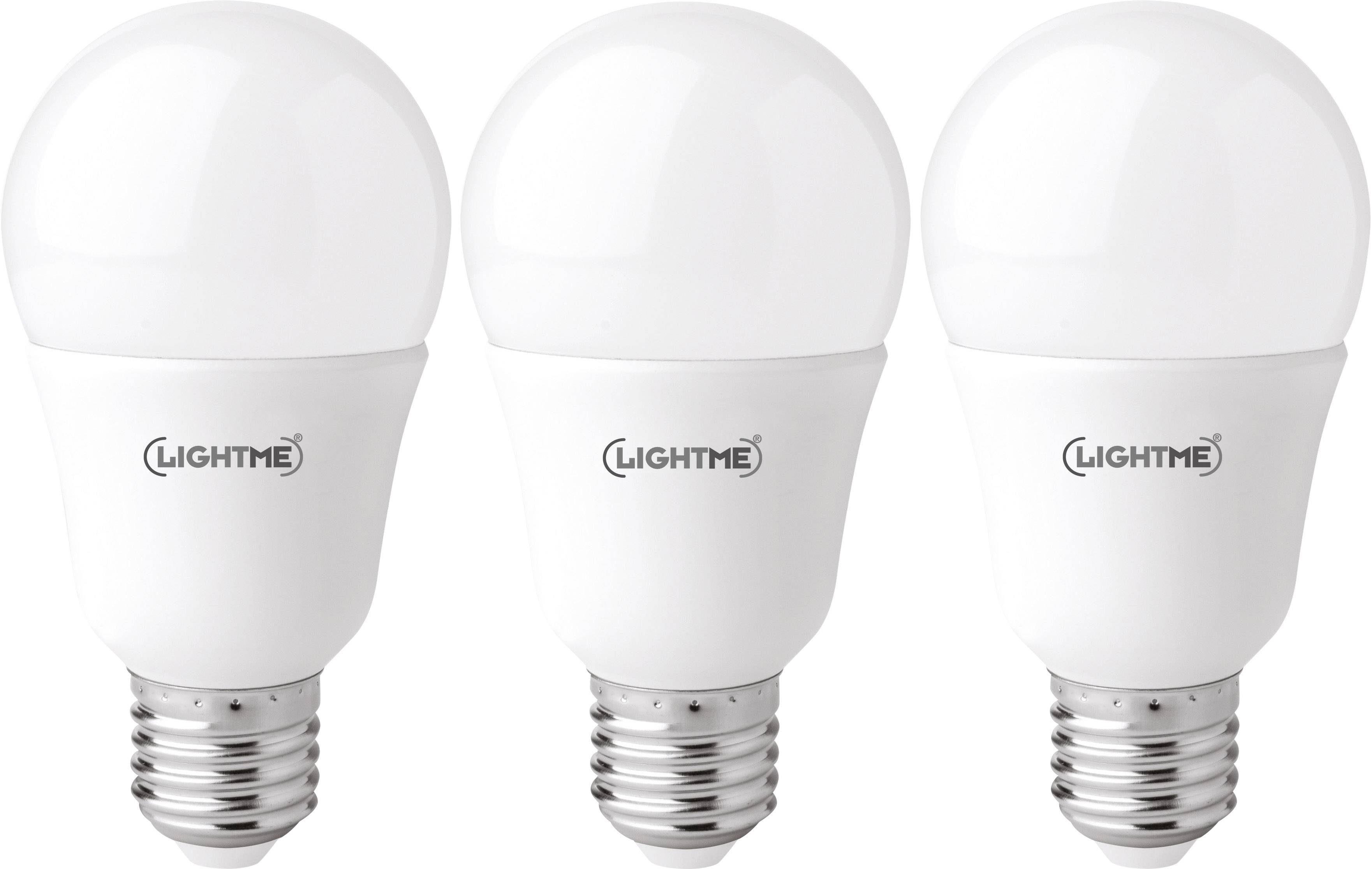 LIGHTME LED EEK A+ (A++ - E) E27 Glühlampenform 11 W = 75 W Warmweiß (Ø x L) 60 mm x 117 mm 3 S