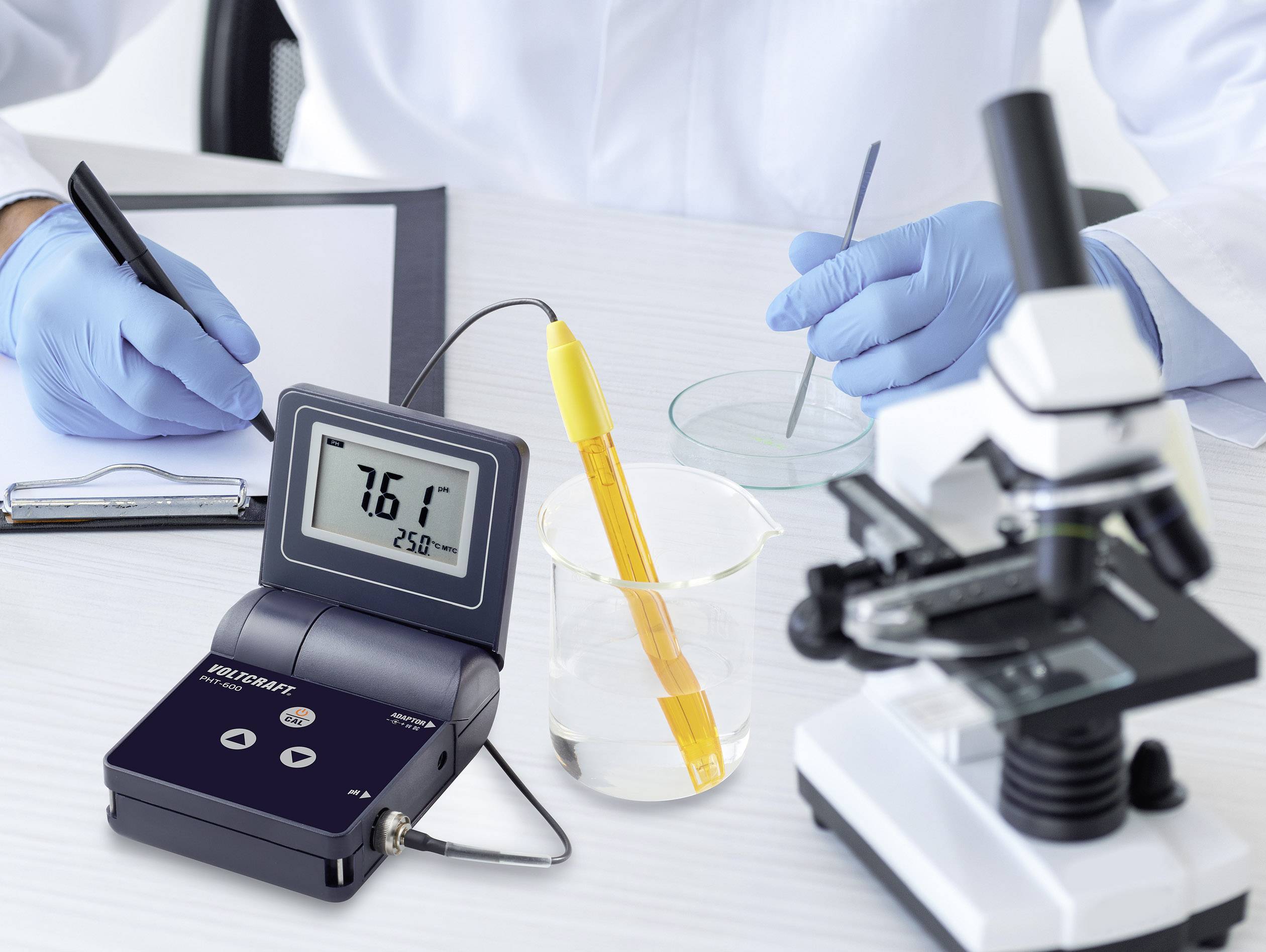 pH Messgerät mit großem LCD-Display