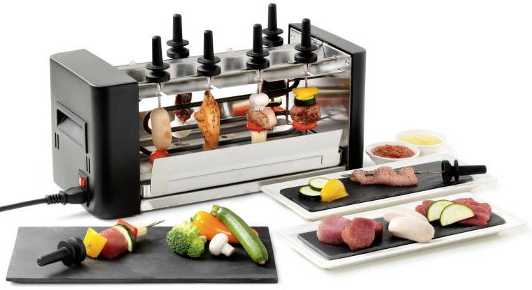 easy Mit 8 Spiessen Tischgrill Schwarz