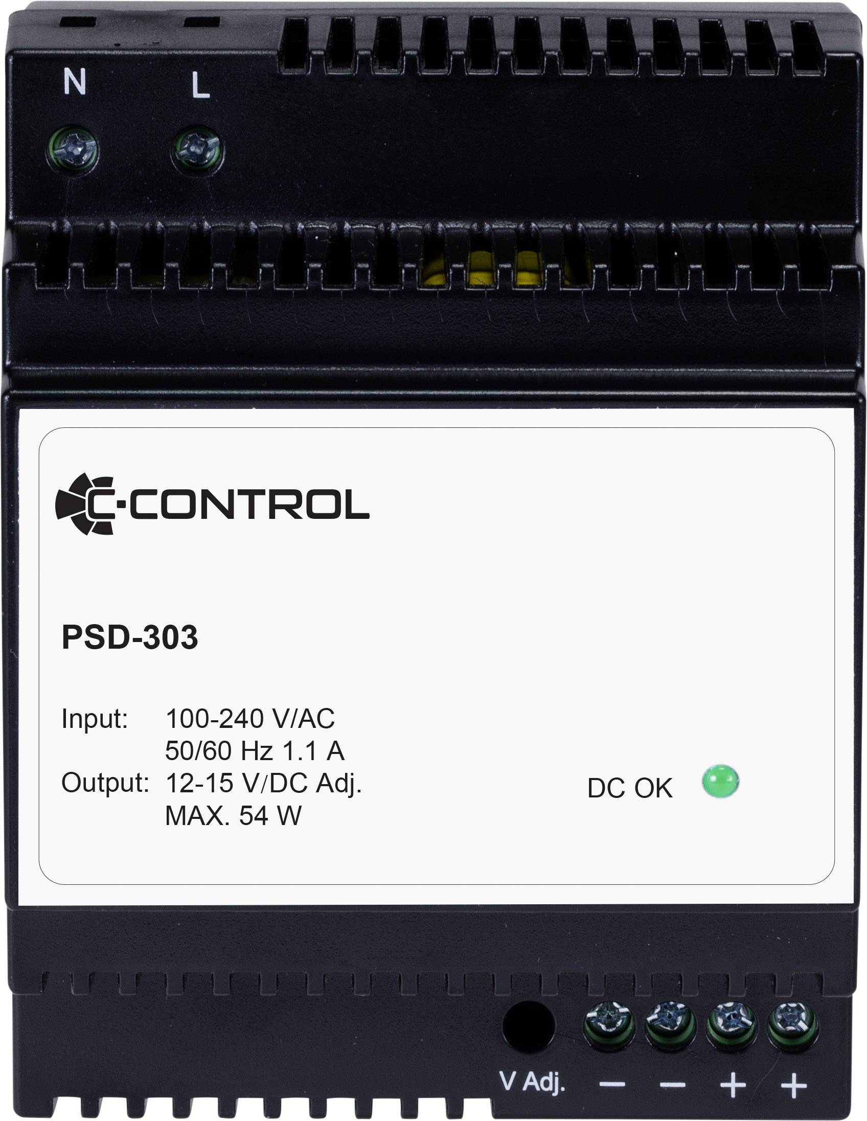 CONRAD C-Control PSD-303 Hutschienen-Netzteil (DIN-Rail) 12 V/DC 4.5 A 54 Wp 1 x