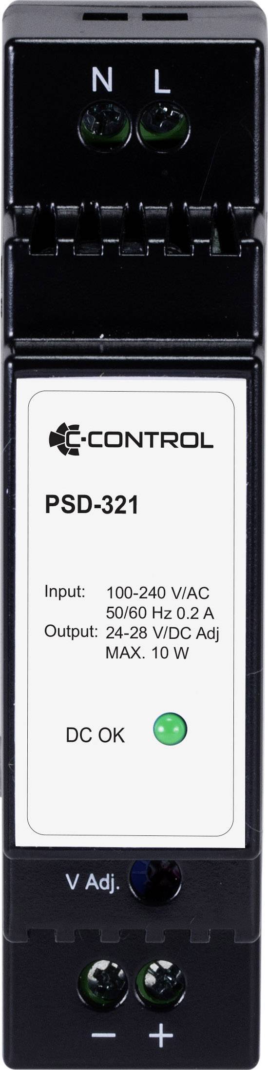 CONRAD C-Control PSD-321 Hutschienen-Netzteil (DIN-Rail) 24 V/DC 0.42 A 10 Wp 1 x