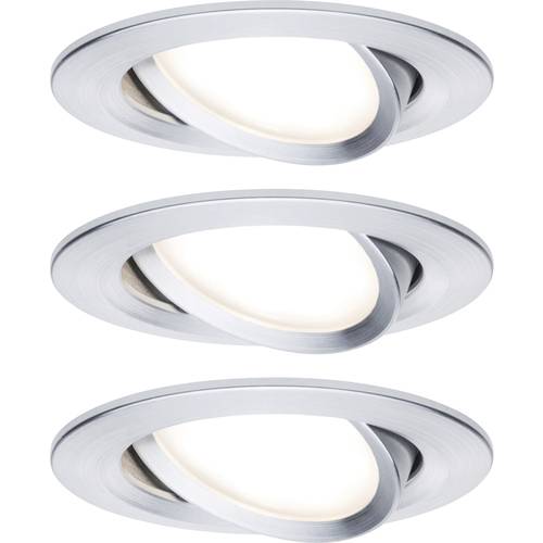 Thumbnail - Paulmann 93451 Nova Einbauleuchte 3er Set LED LED 18 W Aluminium (gedreht)