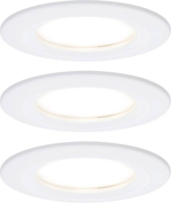 Paulmann Nova Bad-Einbauleuchte 3er Set LED  LED 18 W IP44 Weiß (matt)