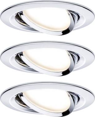 Paulmann 93488 Nova Einbauleuchte 3er Set  LED LED 18 W Chrom (glänzend)