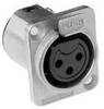 XLR-Steckverbinder Female Gerade 3-polig Tafelmontage Zinn