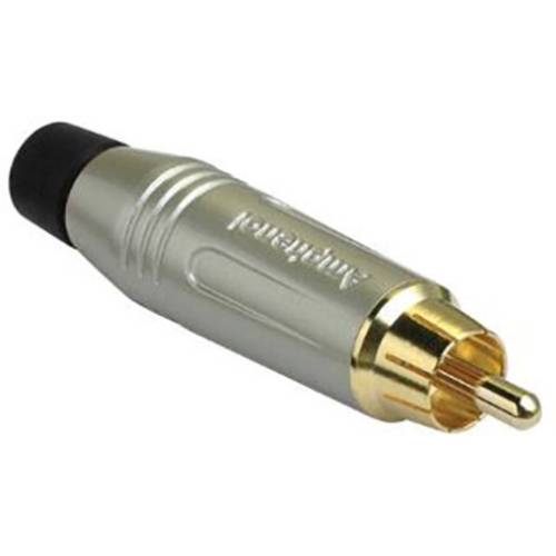 Amphenol ACPR-SBK Cinch-Steckverbinder Stecker, gerade Polzahl: 2 Mono Silber 1 St.