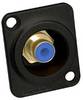 Amphenol ACJB-BLU Cinch-Steckverbinder Flanschbuchse Polzahl: 2 Mono Schwarz, Blau 1 St.