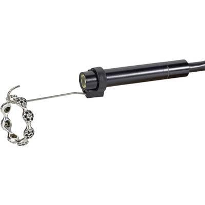 'Dentalinstrument mit beleuchtetem Griff und ringförmigem Aufsatz mit gebogenen Spitzen, geeignet für zahnmedizinische Anwendungen.'
