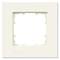 Eine beige Lichtschalterabdeckung von Siemens, quadratisch mit abgerundeten Ecken, zum Einbau über Schaltern oder Steckdosen.