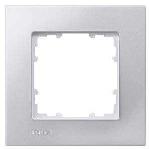 Siemens Schalterprogramm 1fach Rahmen Delta Aluminium (Metallic) 5TG11111 1 St.