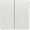 Ein weißer Lichtschalter mit zwei Wippen.