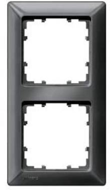 Siemens Schalterprogramm 2fach Rahmen  Delta Carbon 5TG25526 1 St.