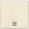 Ein einfacher, beiger Wandschalter mit drei horizontalen Linien unten in der Mitte.