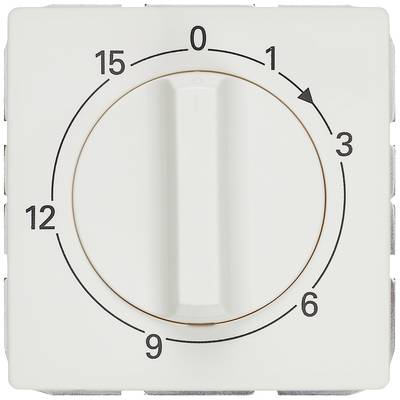 Ein weißer Drehregler mit Zahlen von 0 bis 15, zeigt auf 3. Ideal für zeitgesteuerte Einstellungen oder Timer-Funktionen.
