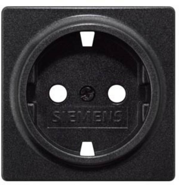 Siemens Schalterprogramm  Abdeckung Schutzkontakt-Steckdose Delta Carbon 5UH1082 1 St.