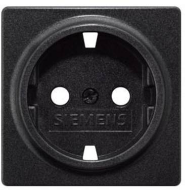 Siemens Schalterprogramm  Abdeckung Schutzkontakt-Steckdose Delta Carbon 5UH1082 1 St.