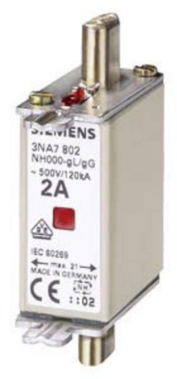Siemens 3NA7822 Sicherungseinsatz mit mechanischer Sicherungsanzeige Passend für (Sicherungen) Sicherungsgröße 000 - 4 Sicherungsgröße = 0  63 A  500 V 3 St.