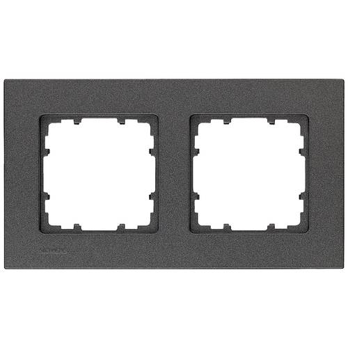 Siemens Schalterprogramm 2fach Rahmen Delta Carbon 5TG11122 1 St.