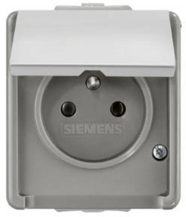 Siemens Schalterprogramm   Steckdose Delta Grau 5UB4741 1 St.