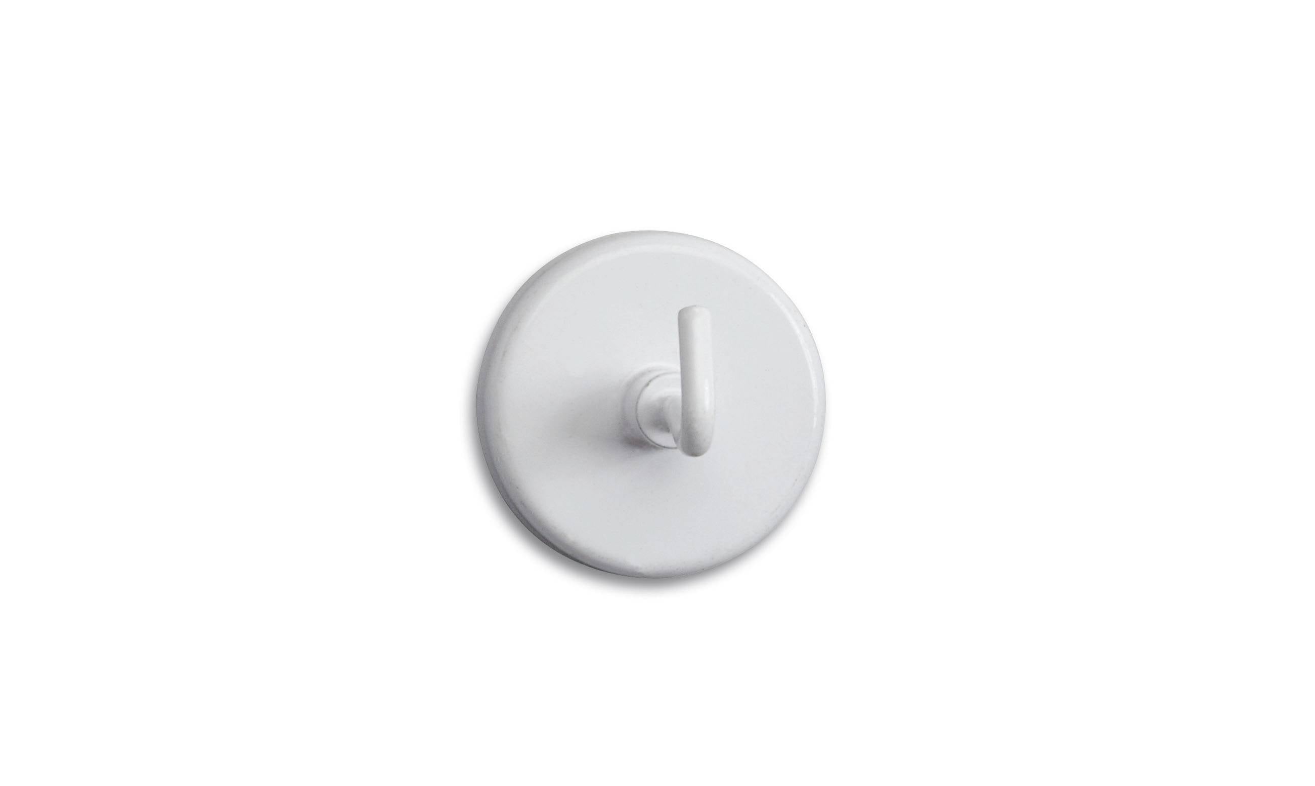 Maul Magnet (Ø x H) 36 mm x 36 mm rund, mit Haken Weiß 5 St. 6158002