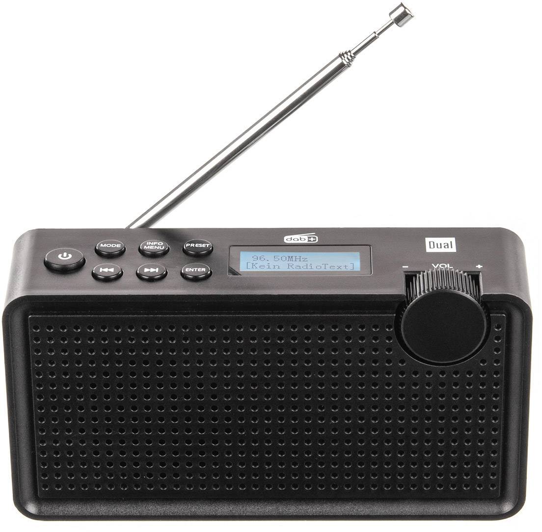 Dual DAB 85 Kofferradio DAB+, UKW wiederaufladbar Schwarz-1