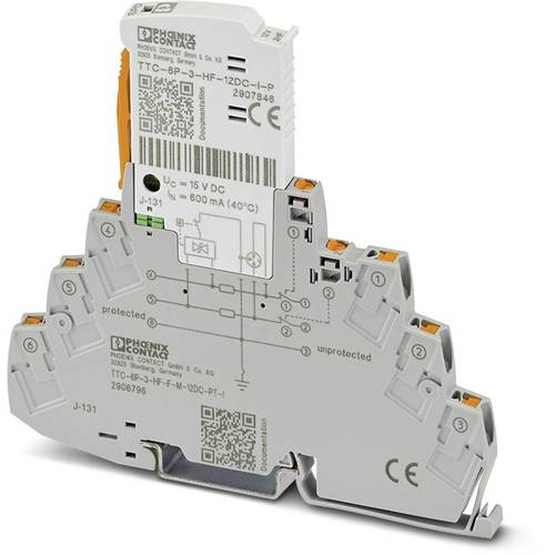 Phoenix Contact 2906796 TTC-6P-3-HF-F-M-12DC-PT-I Überspannungsschutz-Ableiter 1 St.