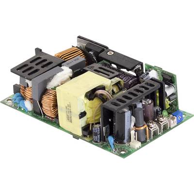 Abgebildet ist eine elektronische Schaltung mit Kondensatoren und Spulen auf einer grünen Leiterplatte.