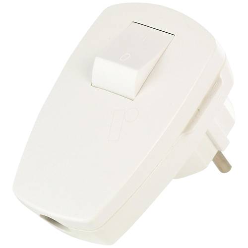 Thumbnail - Bachmann 911.271 Schutzkontaktstecker Kunststoff mit Schalter 250 V Weiß IP20