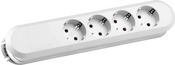 BACHMANN SMART Steckdosenleiste 4xCEE7/3 weiß, ohne Zuleitung