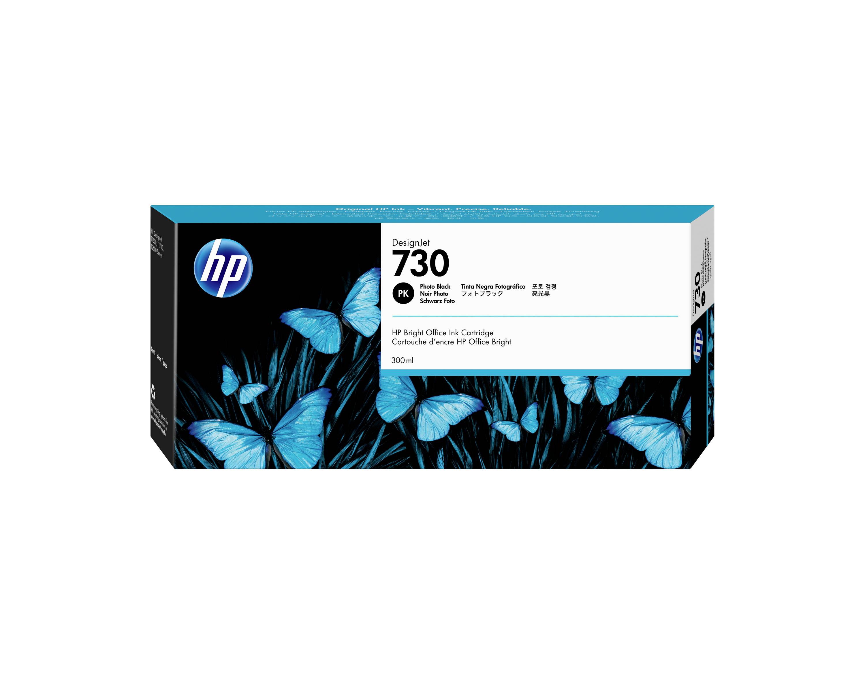 HP Druckerpatrone 730 Original Schwarz P2V73A