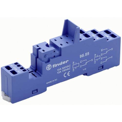 Thumbnail - Finder 95.55 Relaissockel Finder 40.51, Finder 40.52, Finder 41.61, Finder 44.62 (L x B x H) 95.6 x 15.8 x 32.5 mm 1 St.