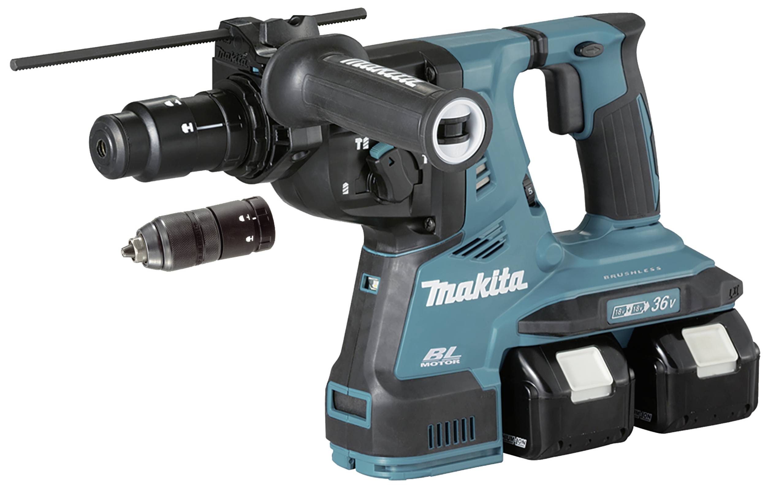 Makita DHR281ZJ SDS-Plus-Akku-Kombihammer 18 V ohne Akku, ohne Ladegerät