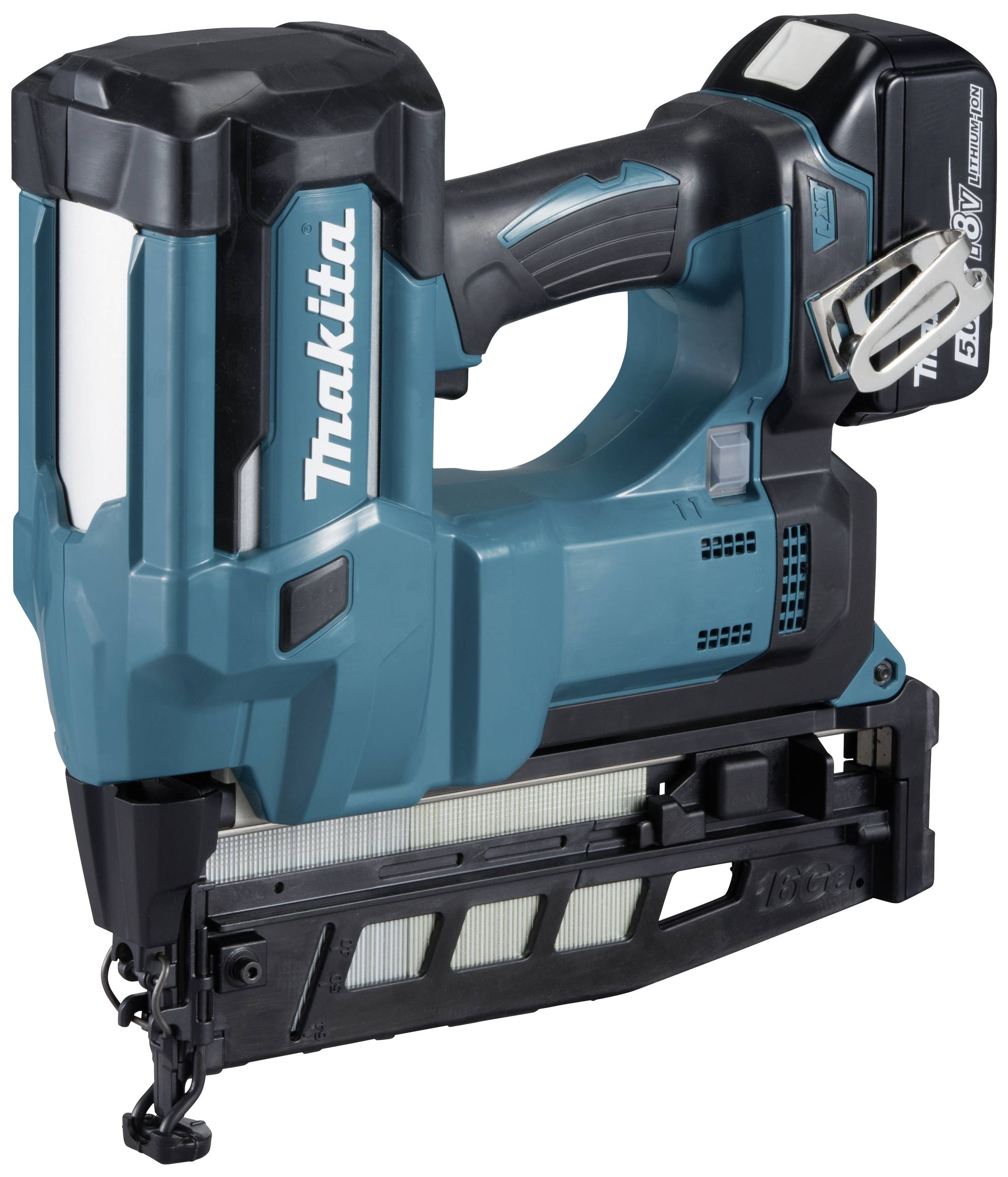 MAKITA DBN600RTJ Akku-Stauchkopfnagler 64 mm 18,0 V / 5,0 Ah, 2 Akkus + Ladegerät im MAKPAC