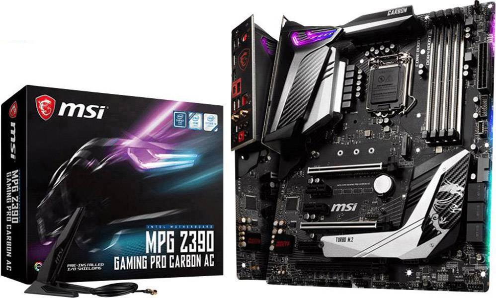 MPG Z390 GAMING PRO CARBON Mainboard Sockel Intel® 1151v2 Formfaktor ATX Mainboard-Chipsatz Intel® Z390