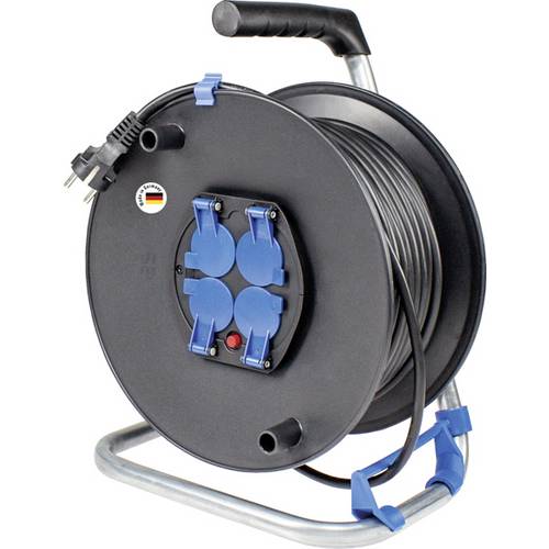 AS Schwabe 10118 Kabeltrommel 25.00 m Schwarz Schutzkontakt-Stecker
