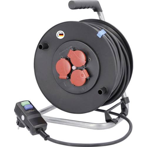 AS Schwabe 10829 Kabeltrommel 40.00 m Schwarz Schutzkontakt-Stecker