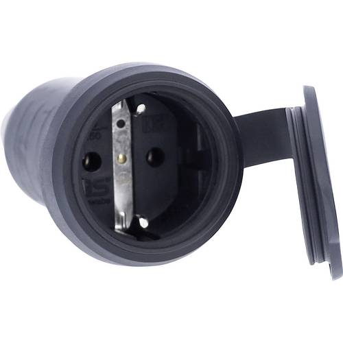 AS Schwabe 60419 Schutzkontaktkupplung 230 V Schwarz IP44