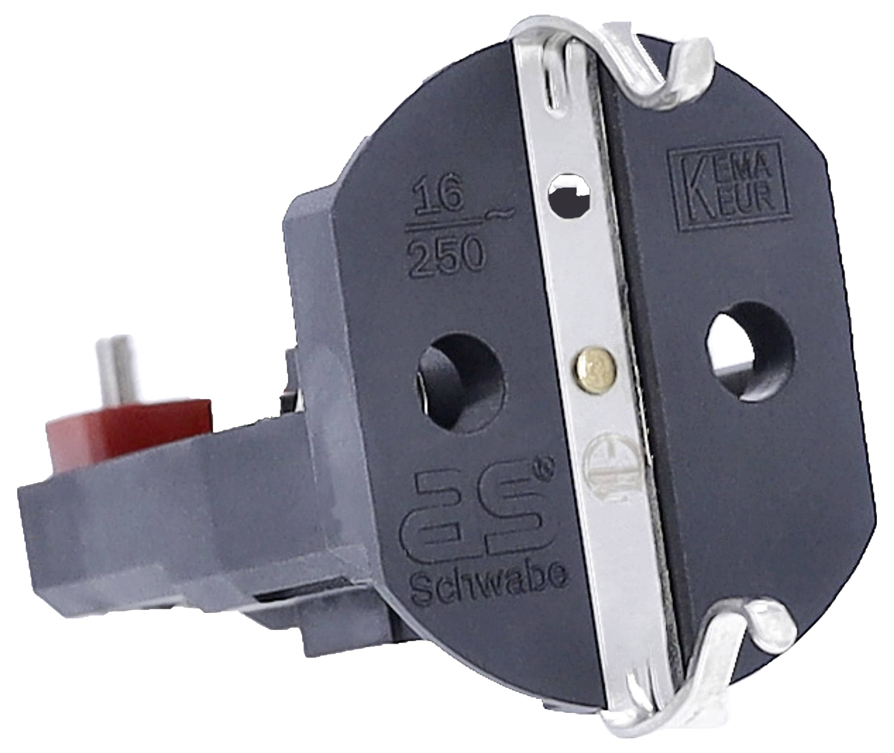 AS Schwabe 60419 Schutzkontaktkupplung 230 V Schwarz IP44-3