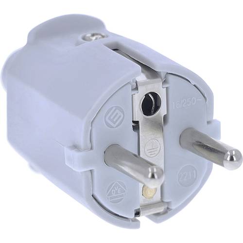 AS Schwabe 62220 Schutzkontaktstecker PVC 230 V Grau
