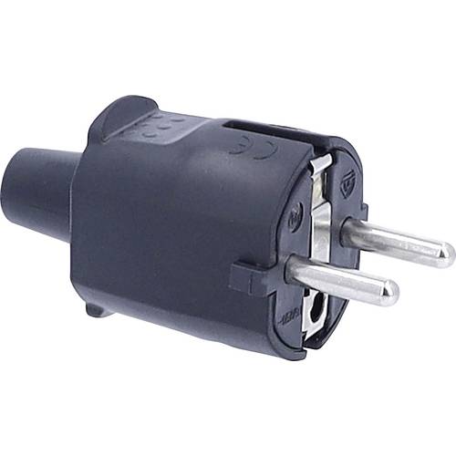 AS Schwabe 62222 Schutzkontaktstecker PVC 230 V Schwarz