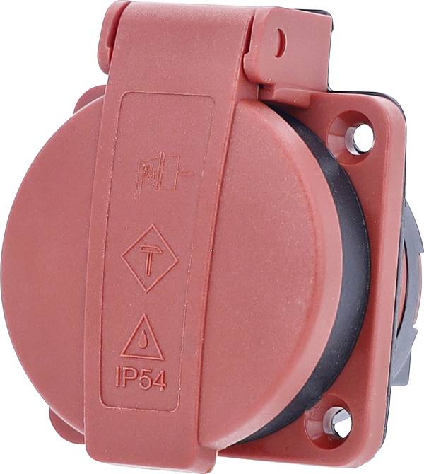 AS Schwabe 45080  Einbau-Steckdose   IP54 Rot