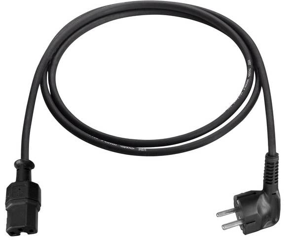 AS Schwabe 70873 Strom Anschlusskabel Schwarz 2.00 m