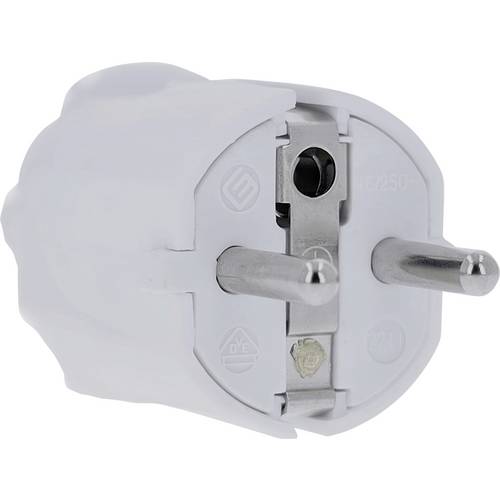 AS Schwabe 62221 Schutzkontaktstecker PVC 230 V Weiß IP20