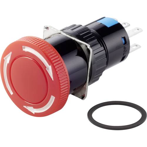 TRU COMPONENTS TC-LAS1-AY-22TS Not-Aus-Schalter 250 V/AC 3 A 2 Öffner, 2 Schließer IP40 1 St.