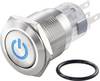 TRU COMPONENTS TC-7494500 TC-LAS1-AGQ-11ZDT/B/12V/S Vandalismusgeschützter Druckschalter 250 V/AC 3 A 1 x Aus/Ein rastend Blau IP65 1 St.