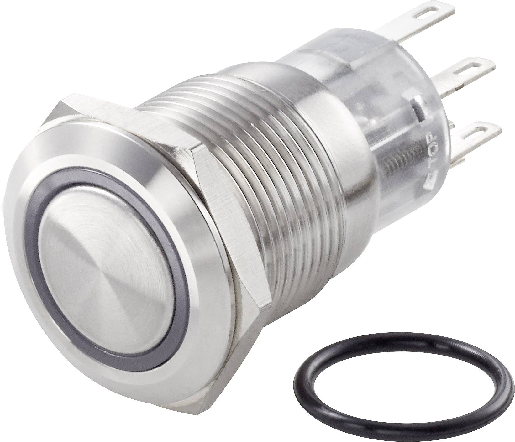 TRU COMPONENTS TC-7494624 TC-LAS1-AGQ-11E/42RGB/ Vandalismusgeschützter Druckschalter 250 V/AC 3 A 1 x Aus/(Ein) tastend