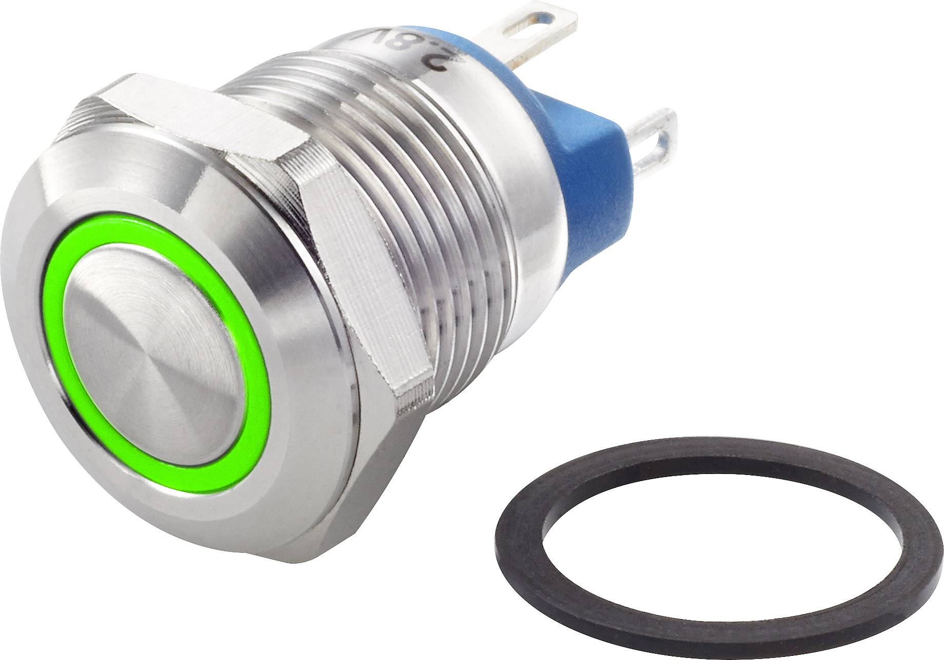 TRU COMPONENTS TC-7494656 TC-GQ12-AF-10E/J/G/12V/S Vandalismusgeschützter Drucktaster 48 V/DC 2 A 1 x Aus/(Ein) tastend 